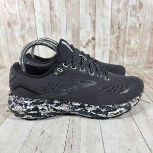 Brooks Ghost 15 Womens Running Shoes Black White Marbled 1203801B004 Size 7.5 B